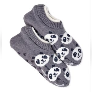 Joyspun Women's Knit Double Cuff Slipper Socks